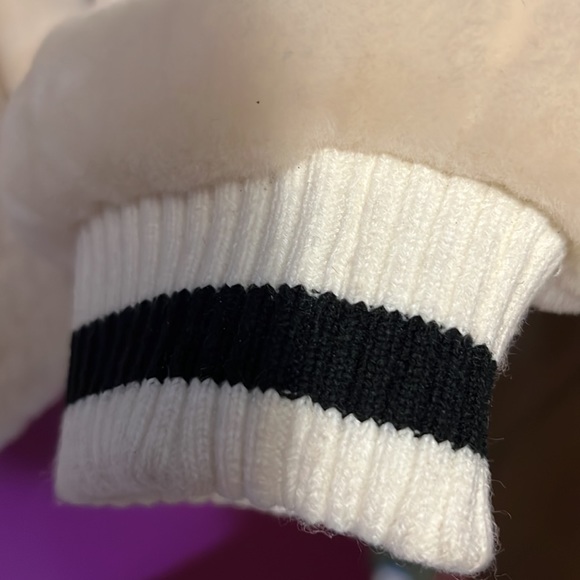 IiJin 100% wool SZ2 pullover lined knit cuff black ring 5” slit sides warm NWOT - Picture 6 of 14